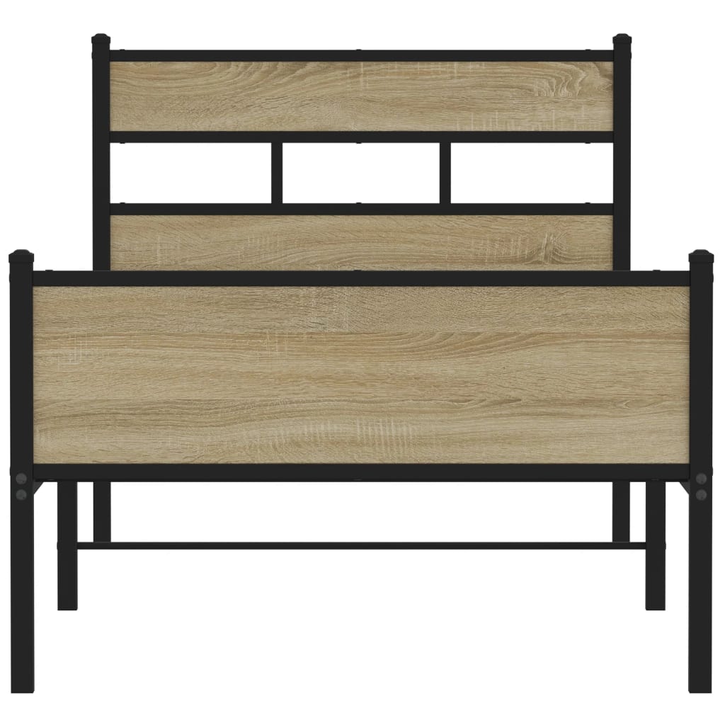 sengeramme 100x190 cm uden madras konstrueret træ sonoma-eg
