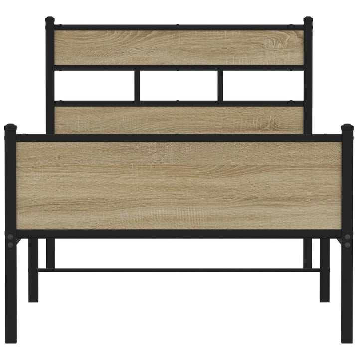 sengeramme 100x200 cm uden madras konstrueret træ sonoma-eg