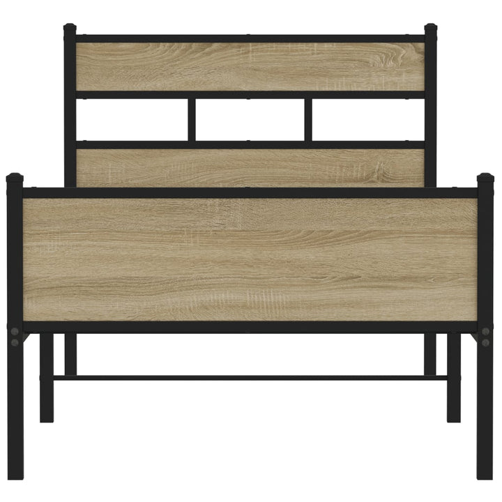 sengeramme 107x200 cm uden madras konstrueret træ sonoma-eg