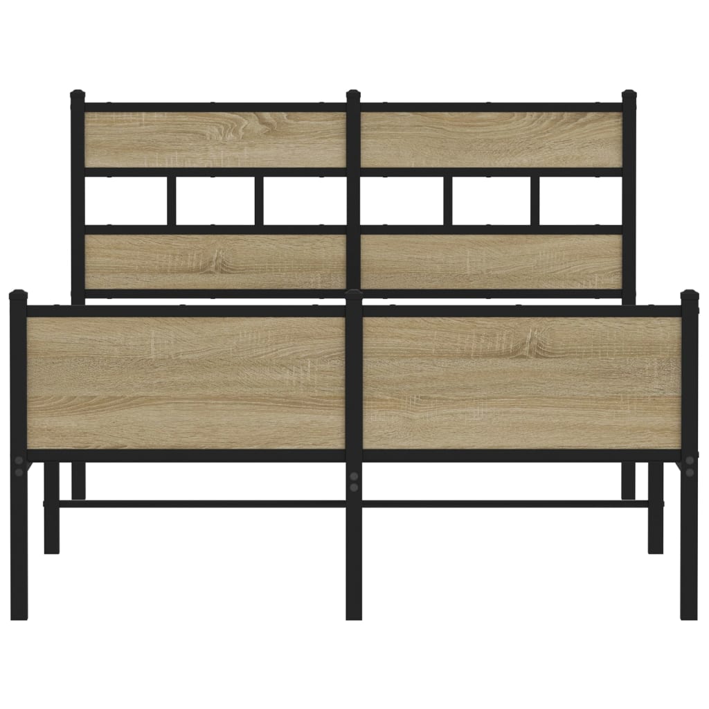 sengeramme 120x190 cm uden madras konstrueret træ sonoma-eg