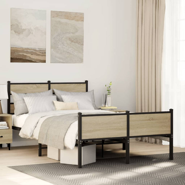 sengeramme 120x190 cm uden madras konstrueret træ sonoma-eg