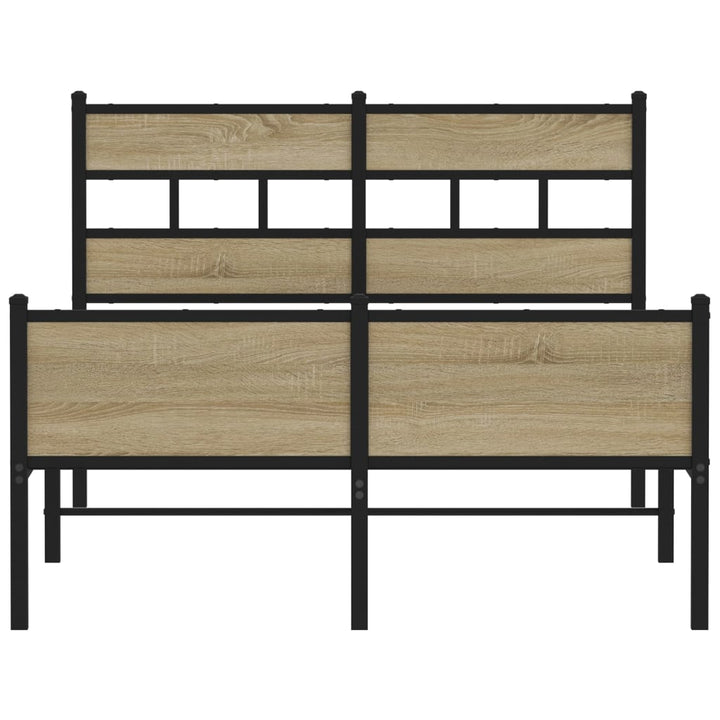sengeramme 120x200 cm uden madras konstrueret træ sonoma-eg