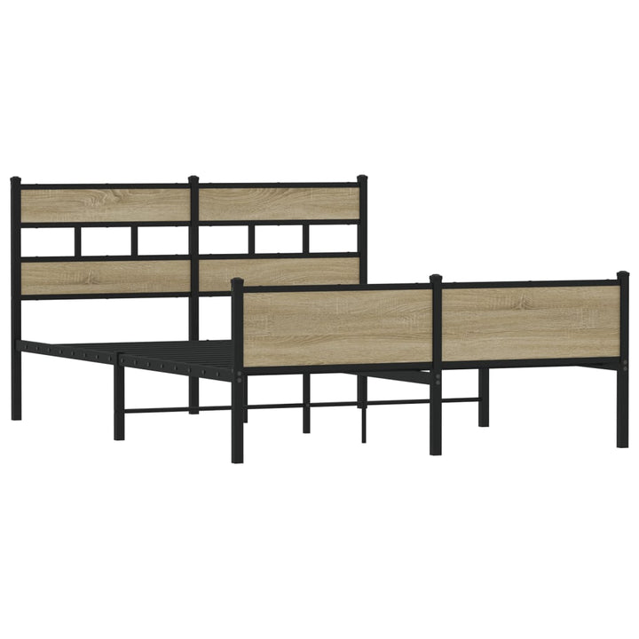 sengeramme 140x190 cm uden madras konstrueret træ sonoma-eg