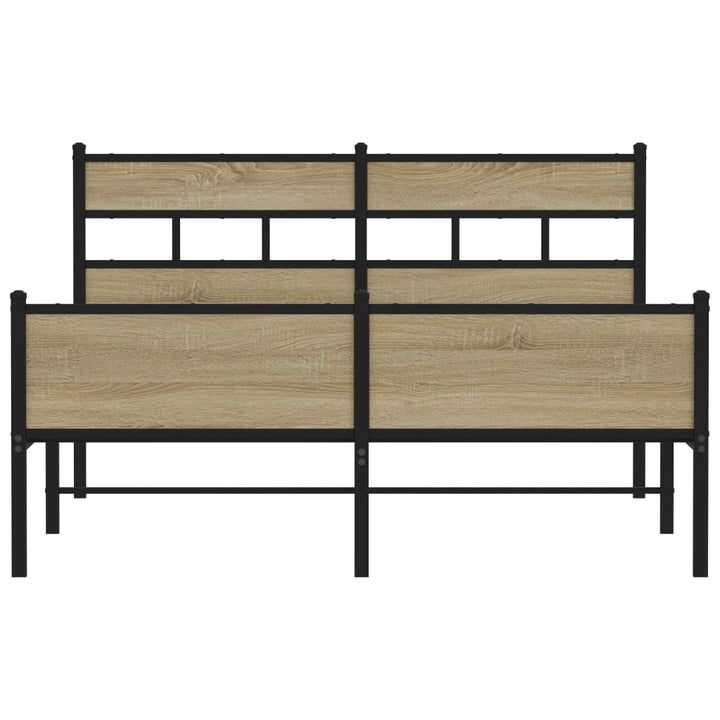 sengeramme 140x200 cm uden madras konstrueret træ sonoma-eg