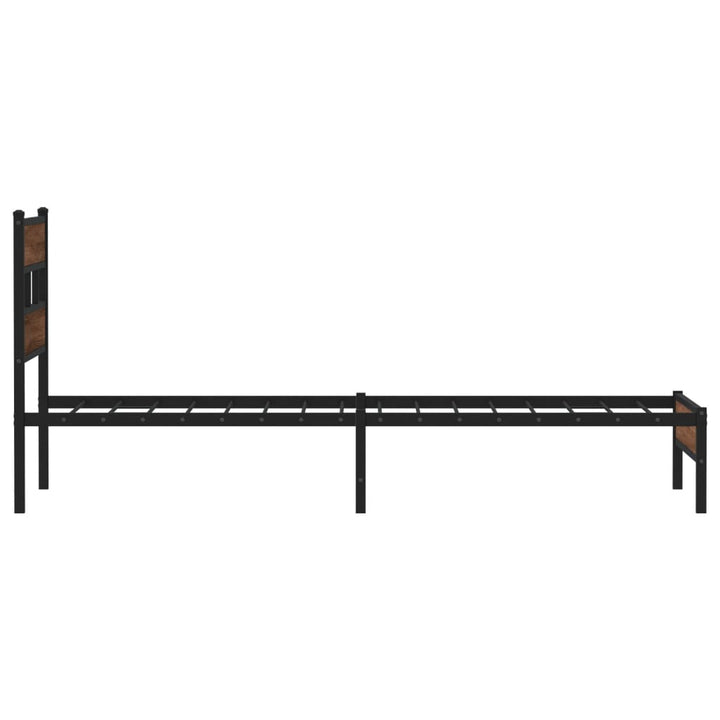 sengeramme 107x200 cm uden madras konstrueret træ brunt eg
