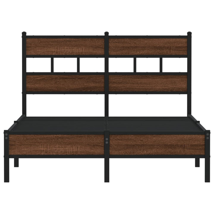 sengeramme 120x190 cm uden madras konstrueret træ brunt eg