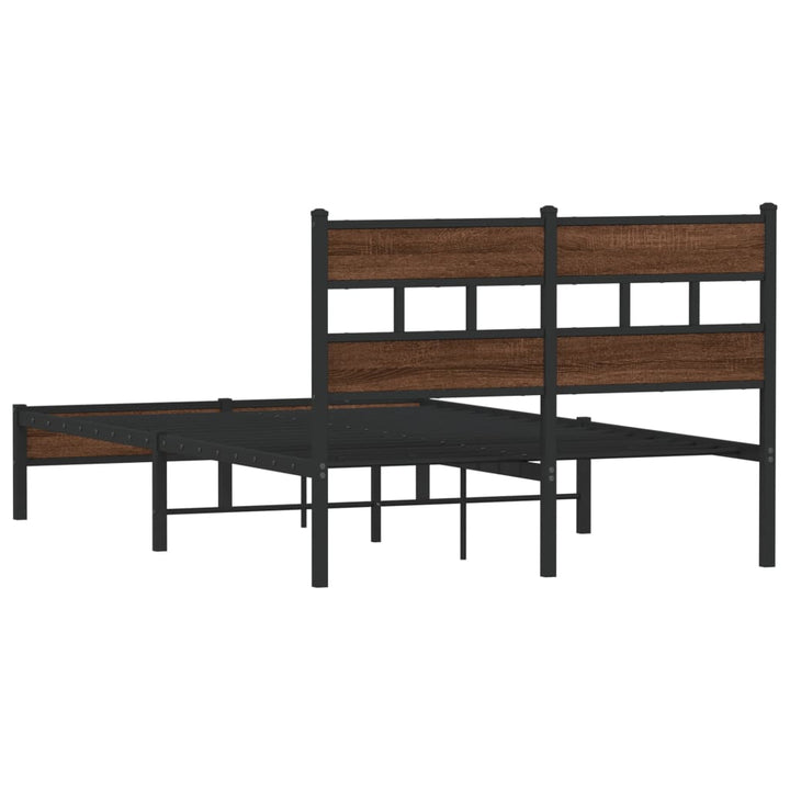 sengeramme 120x200 cm uden madras konstrueret træ brunt eg