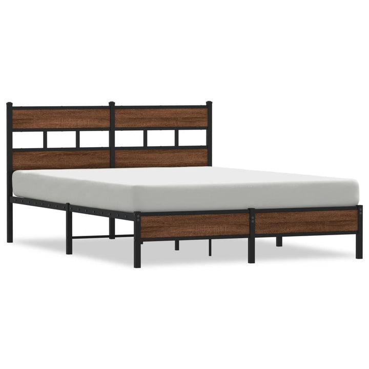 sengeramme 160x200 cm uden madras konstrueret træ brunt eg