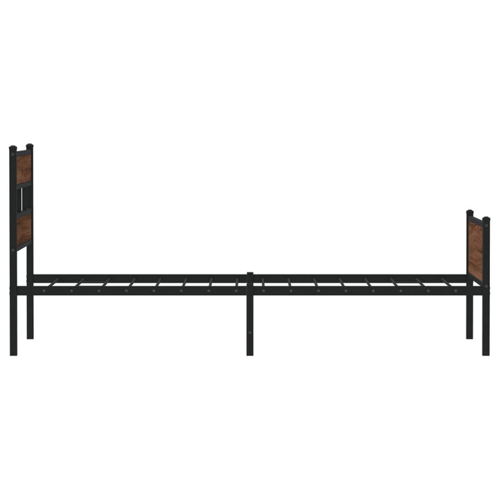 sengeramme 80x200 cm uden madras konstrueret træ brunt eg
