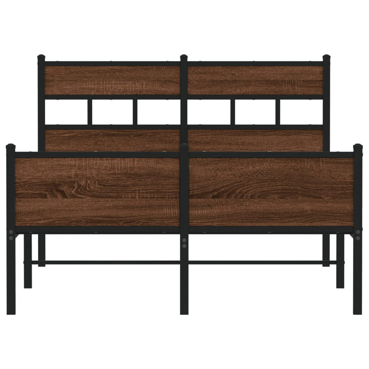 sengeramme 120x190 cm uden madras konstrueret træ brunt eg