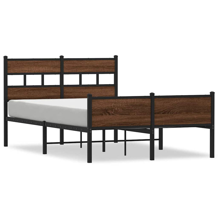 sengeramme 120x200 cm uden madras konstrueret træ brunt eg