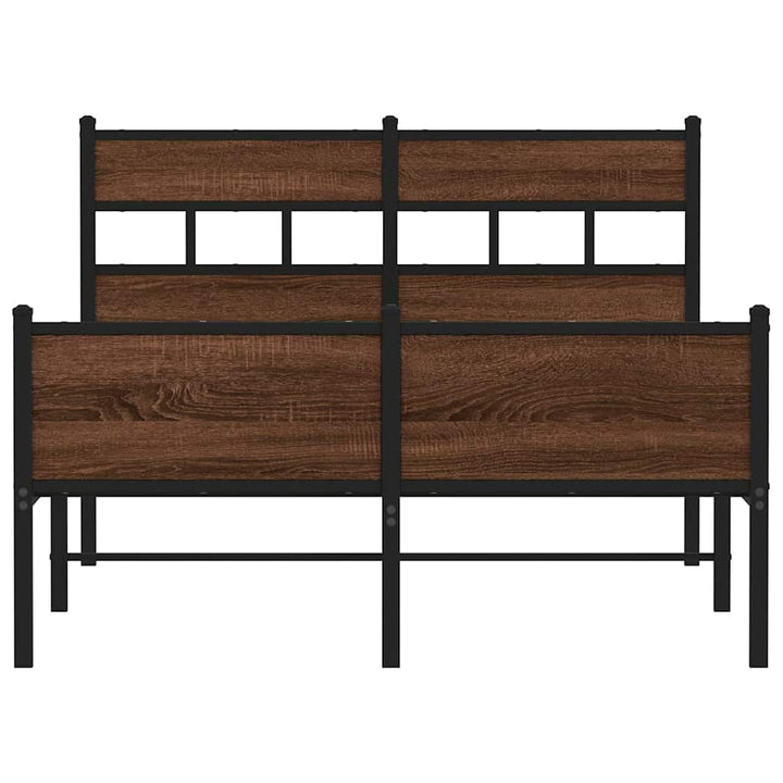 sengeramme 120x200 cm uden madras konstrueret træ brunt eg
