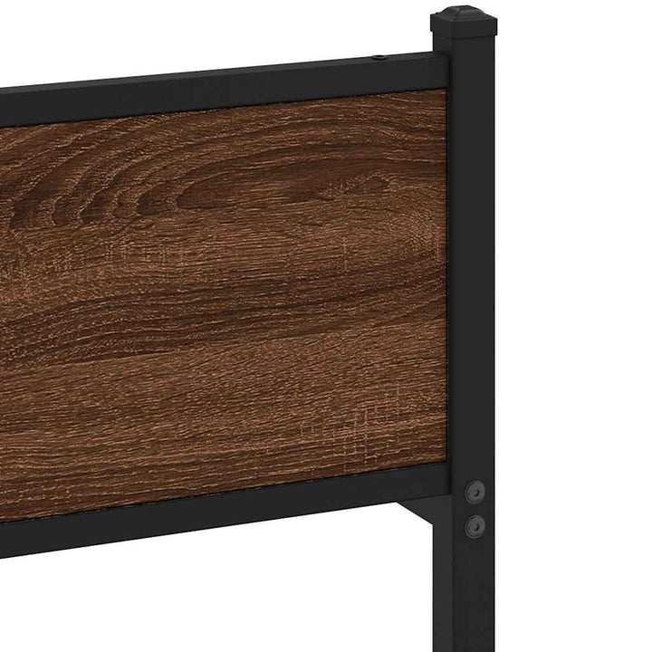 sengeramme 150x200 cm uden madras konstrueret træ brunt eg