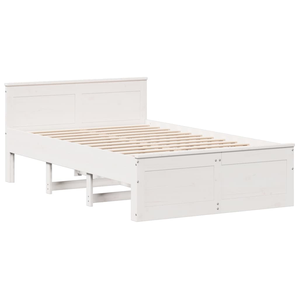 sengeramme m. sengegavl 120x200 cm uden madras massivt fyrretræ