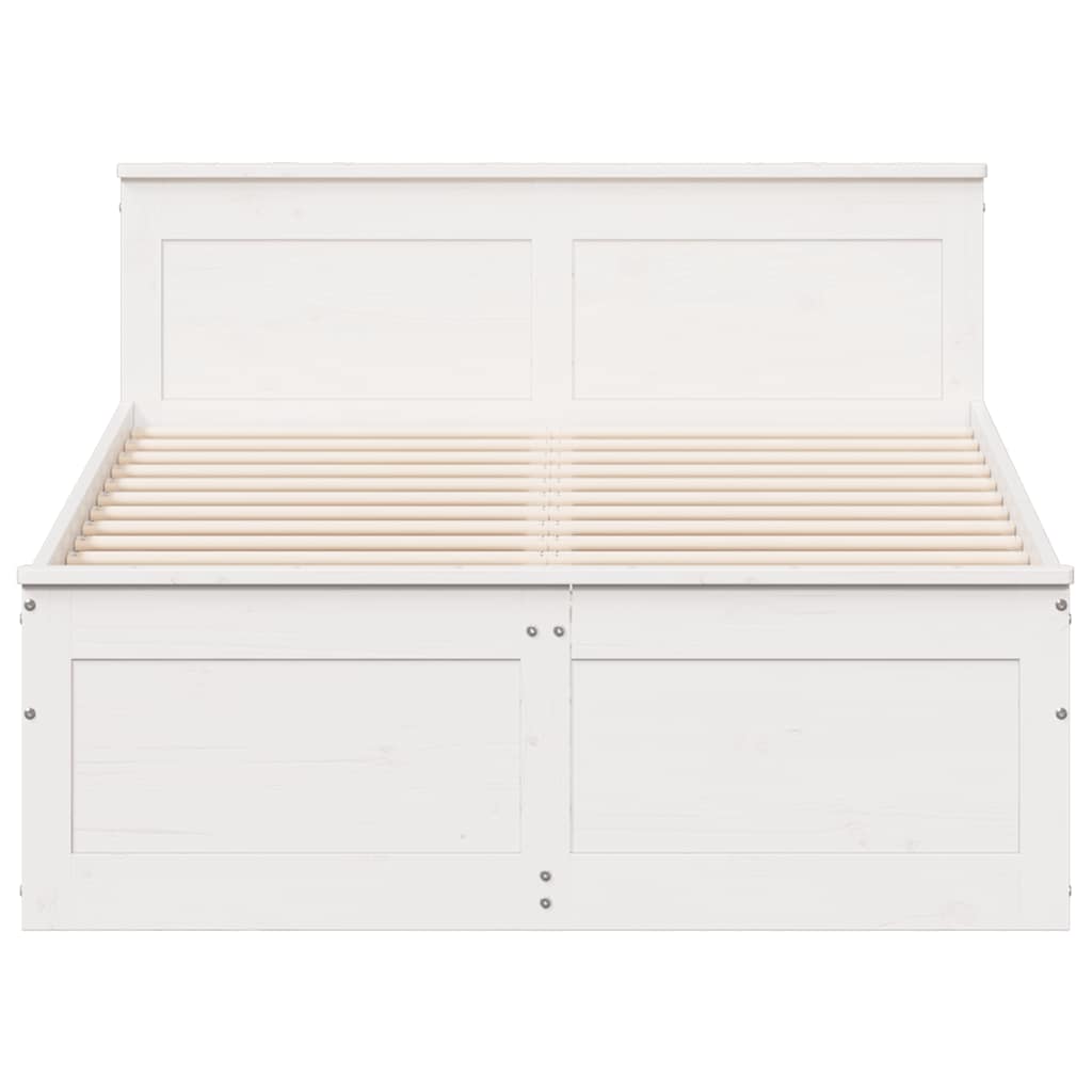 sengeramme m. sengegavl 120x190 cm uden madras massivt fyr hvid