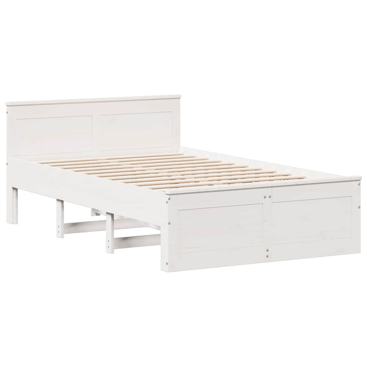sengeramme m. sengegavl 120x190 cm uden madras massivt fyr hvid