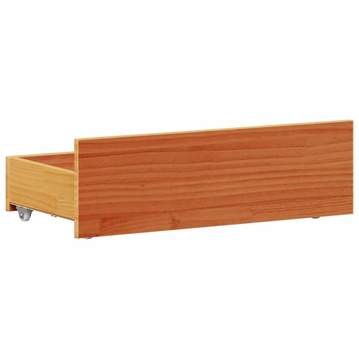 sengeramme m. sengegavl 75x190 cm uden madras massivt fyr brun