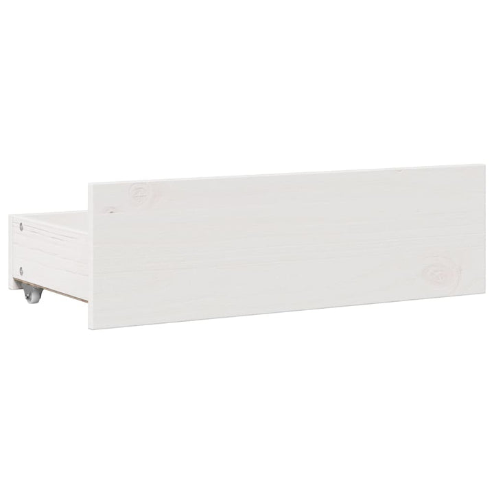 sengeramme m. skuffer 150x200 cm uden madras massivt fyr hvid