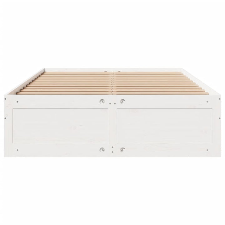 sengeramme m. skuffer 140x200 cm uden madras massivt fyr hvid