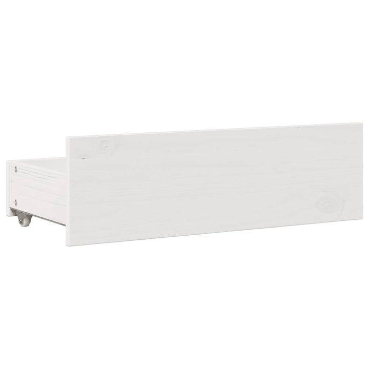 sengeramme m. skuffer 140x200 cm uden madras massivt fyr hvid