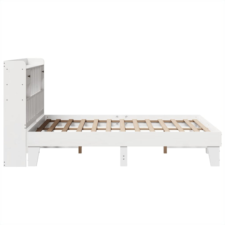 sengeramme uden madras 160x200 cm massivt fyrretræ hvid