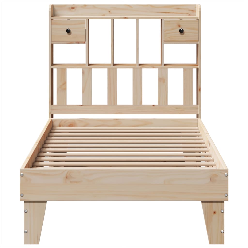 sengeramme uden madras 90x190 cm massivt fyrretræ