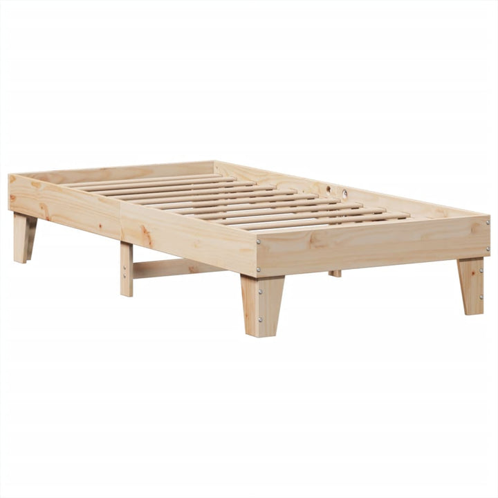 sengeramme uden madras 90x190 cm massivt fyrretræ