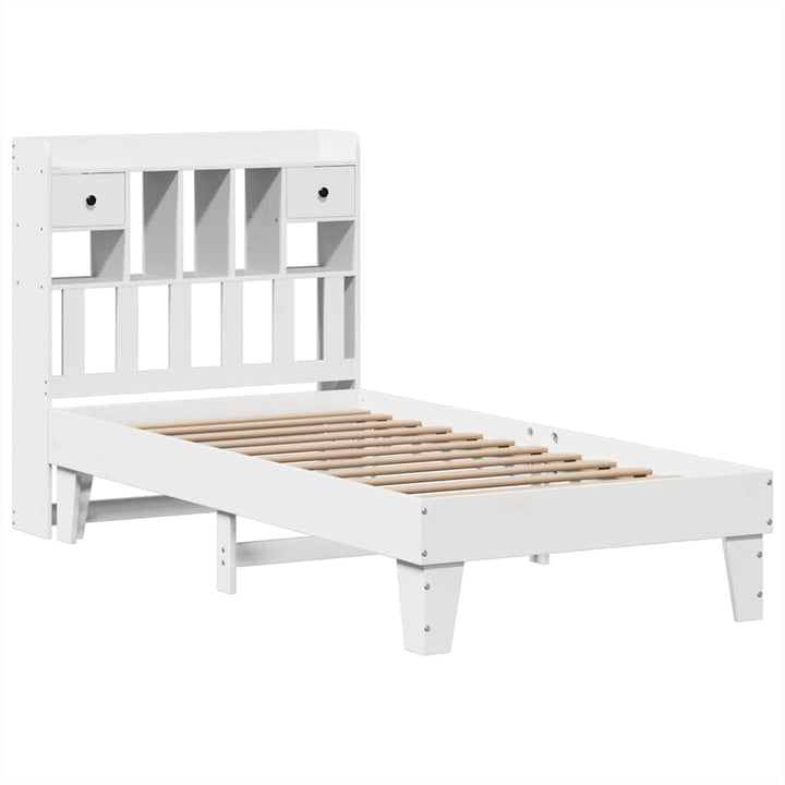 sengeramme uden madras 90x190 cm massivt fyrretræ hvid