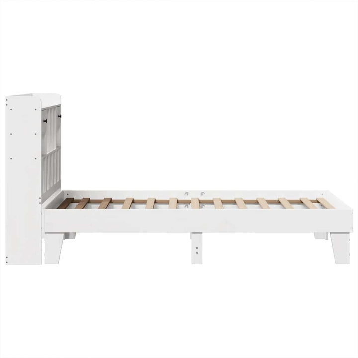 sengeramme uden madras 90x190 cm massivt fyrretræ hvid