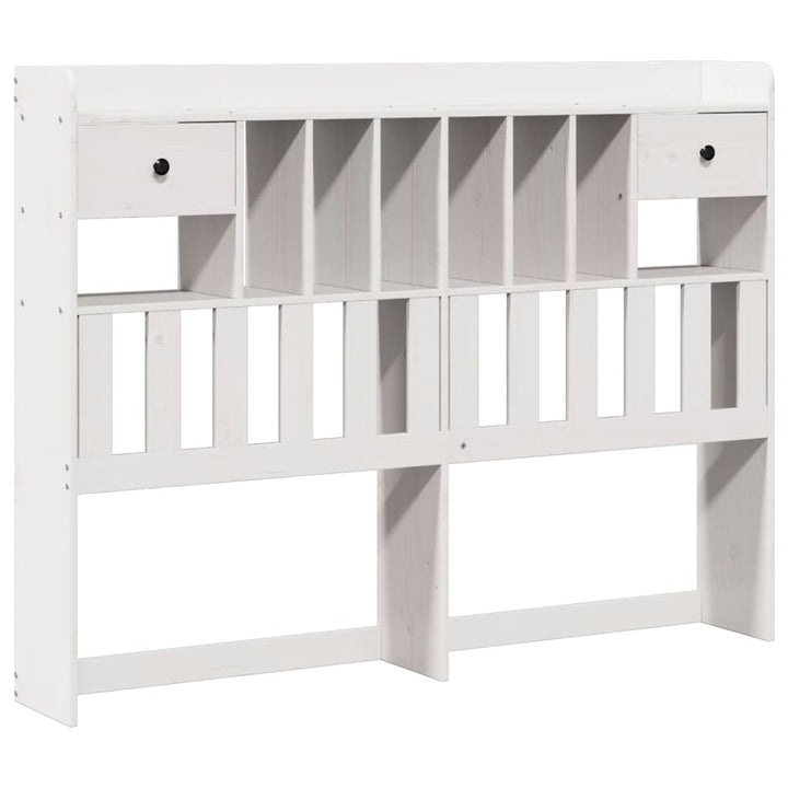 seng med reol uden madras 140x190 cm massivt fyrretræ hvid