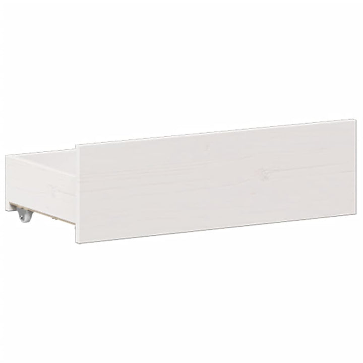 seng med reol uden madras 140x200 cm massivt fyrretræ hvid