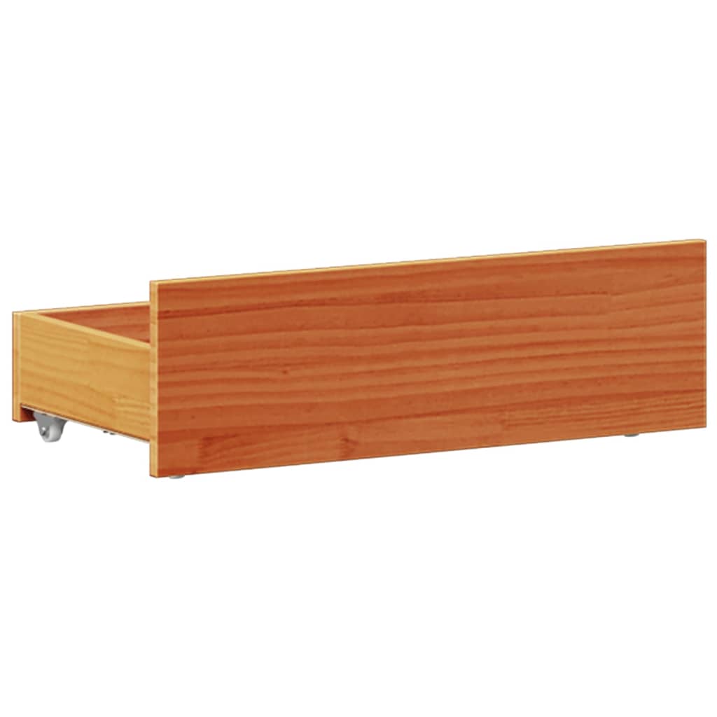 seng med reol uden madras 100x200cm massivt fyrretræ gyldenbrun