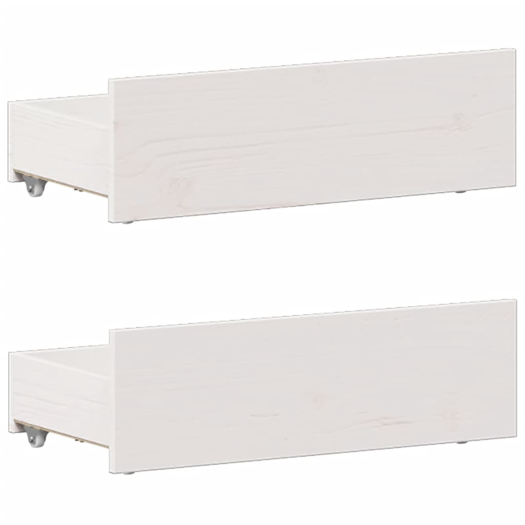 seng med reol uden madras 90x200 cm massivt fyrretræ hvid