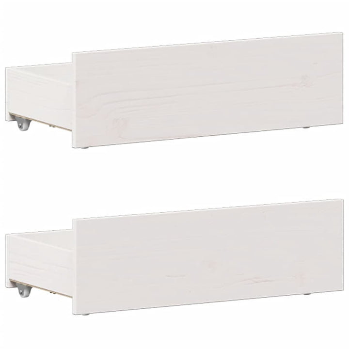 seng med reol uden madras 90x200 cm massivt fyrretræ hvid