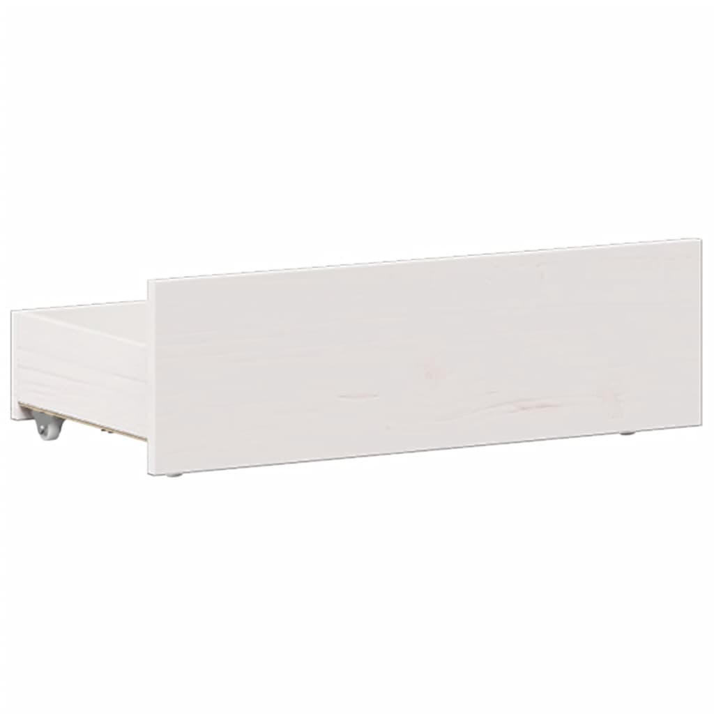 seng med reol uden madras 90x200 cm massivt fyrretræ hvid