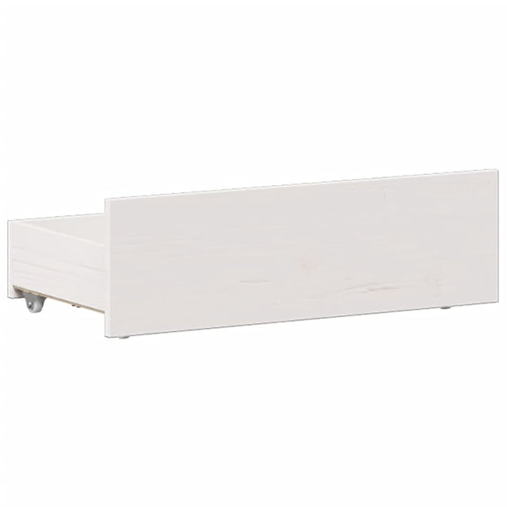 seng med reol uden madras 90x200 cm massivt fyrretræ hvid