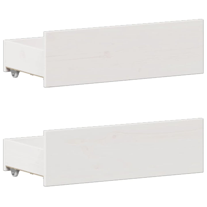 seng med reol uden madras 135x190 cm massivt fyrretræ hvid