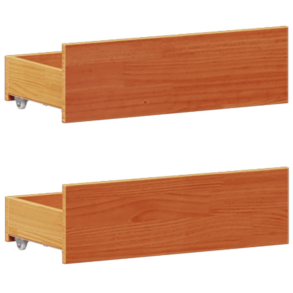 seng med reol uden madras 135x190cm massivt fyrretræ gyldenbrun