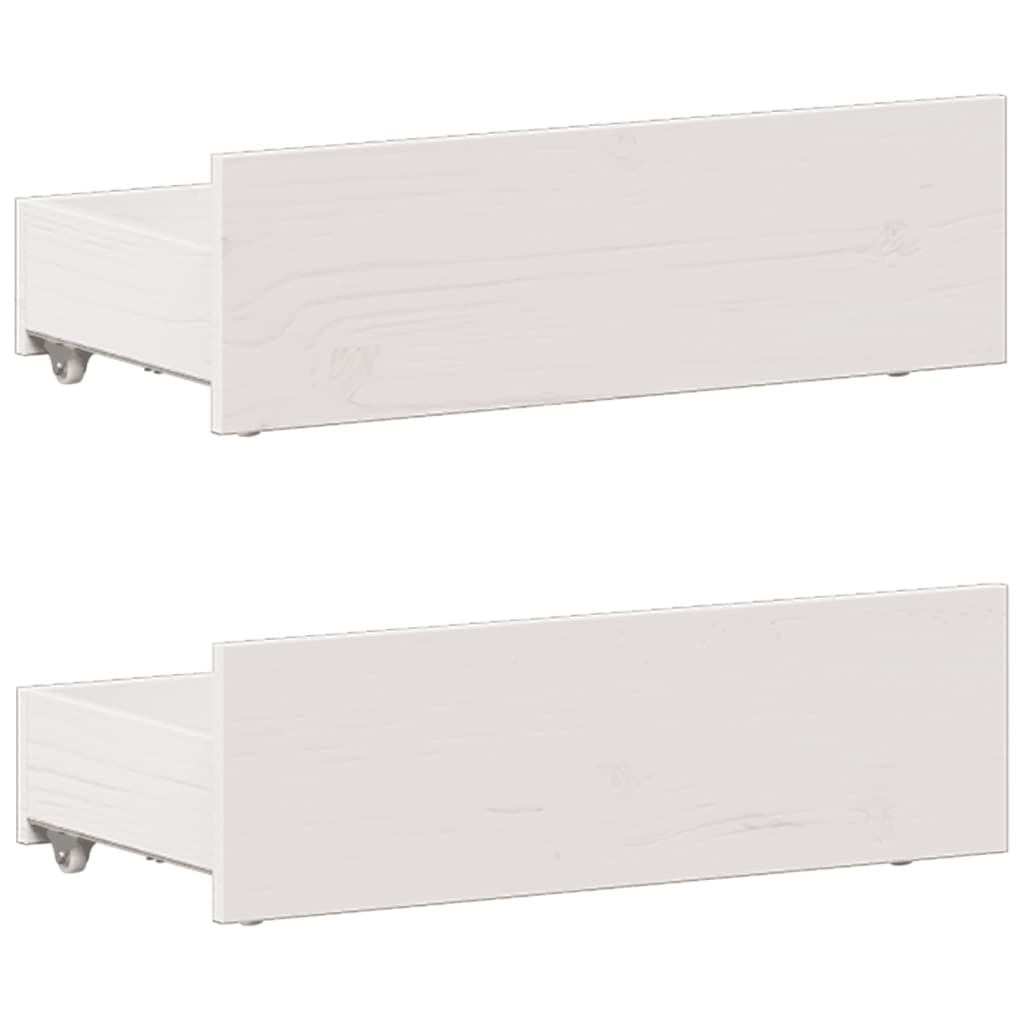 seng med reol uden madras 90x190 cm massivt fyrretræ hvid