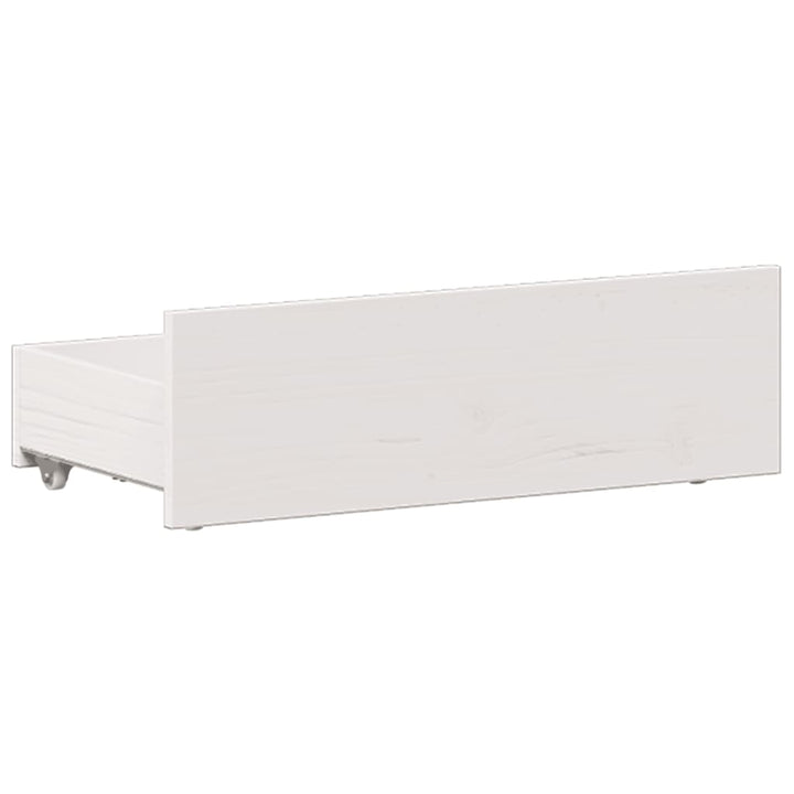 seng med reol uden madras 90x190 cm massivt fyrretræ hvid