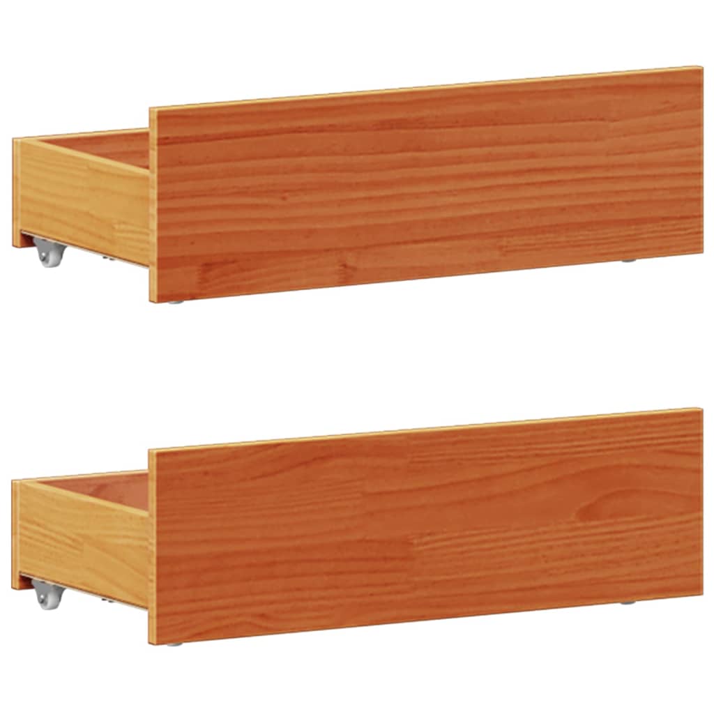 seng med reol uden madras 75x190 cm massivt fyrretræ gyldenbrun