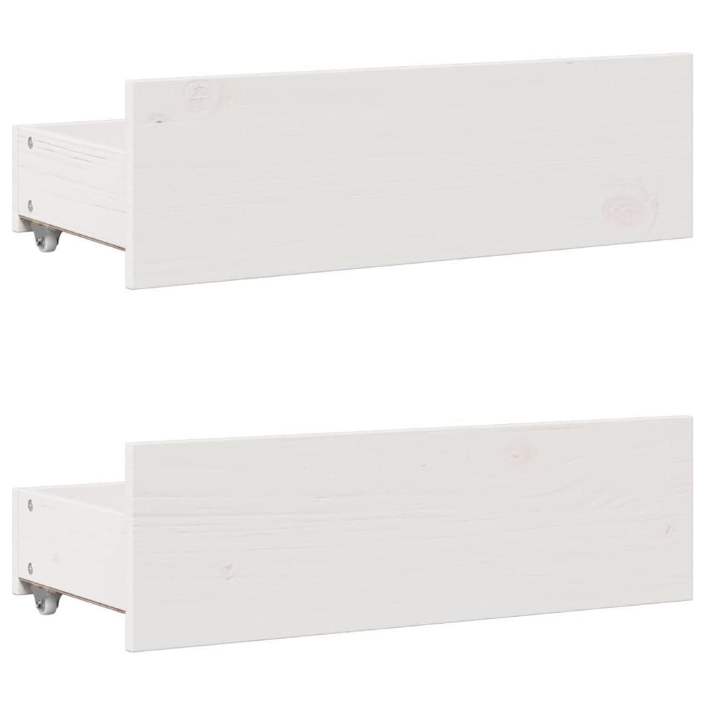 seng med reol uden madras 140x200 cm massivt fyrretræ hvid