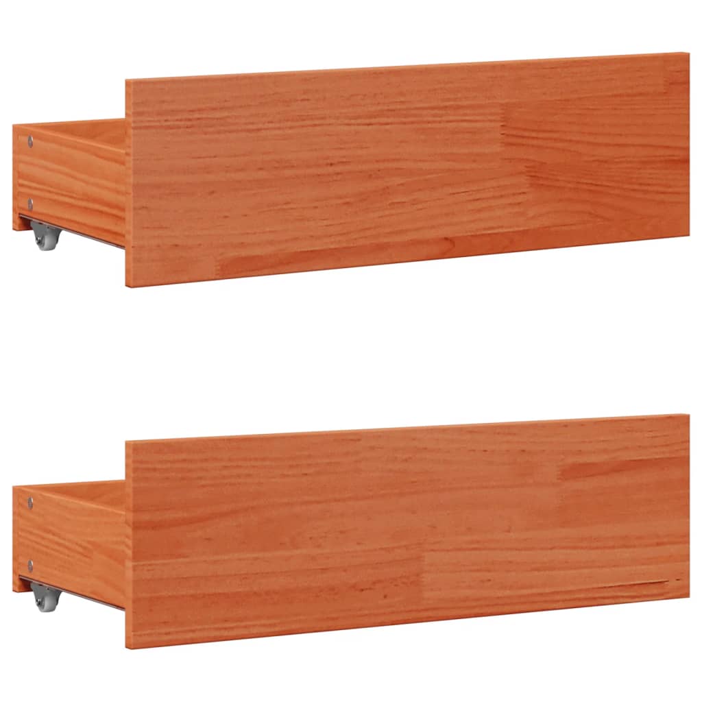 seng med reol uden madras 100x200cm massivt fyrretræ gyldenbrun