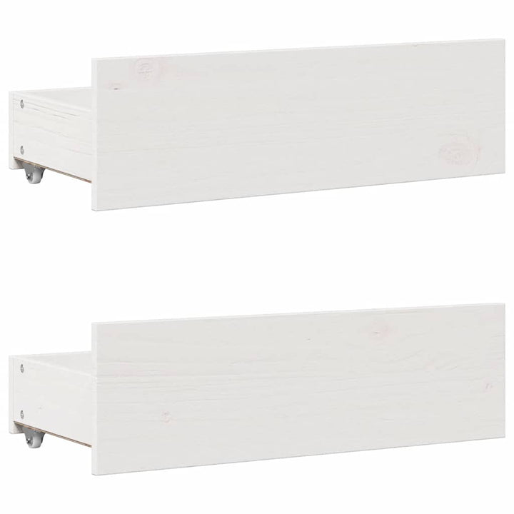 seng med reol uden madras 90x200 cm massivt fyrretræ hvid