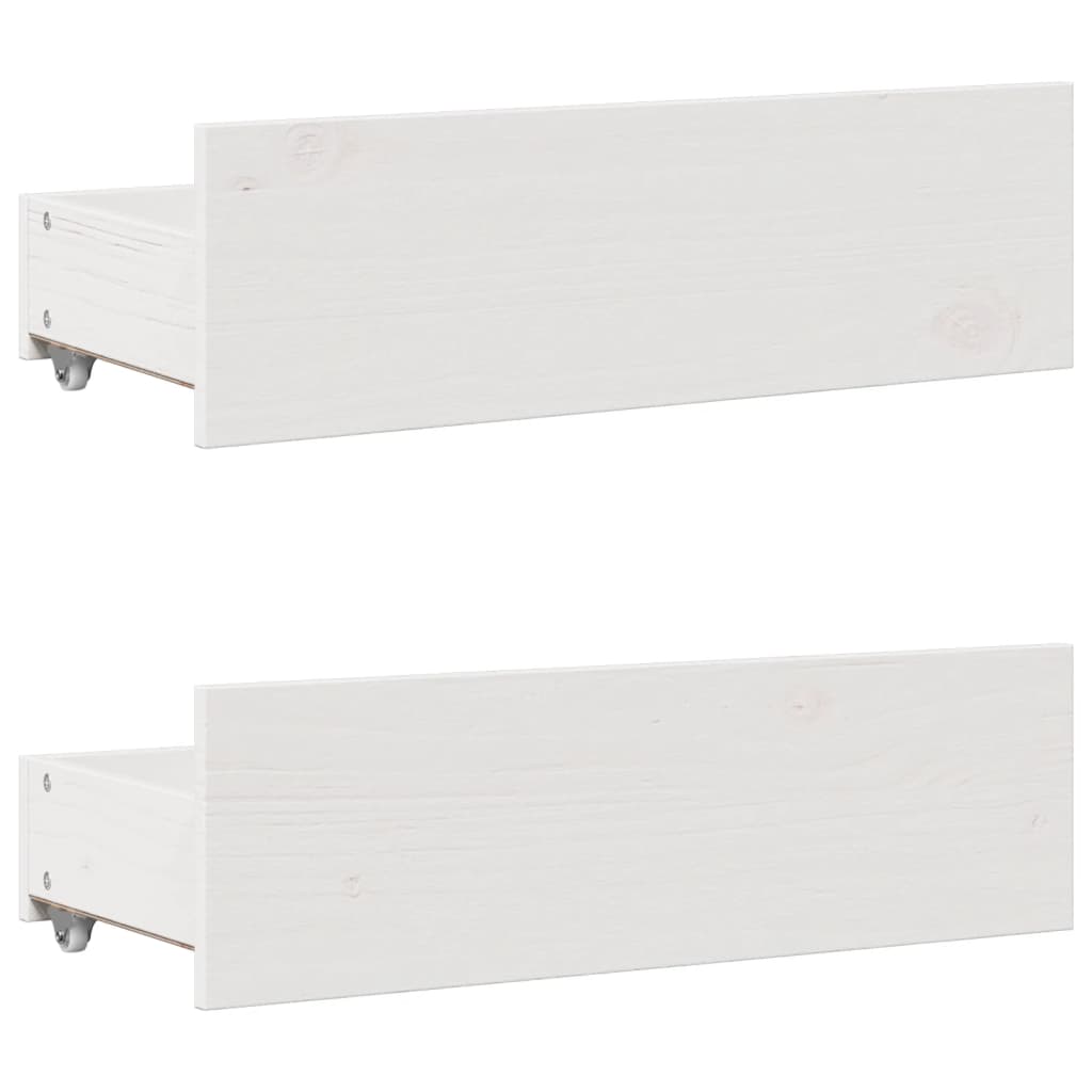 seng med reol uden madras 140x190 cm massivt fyrretræ hvid