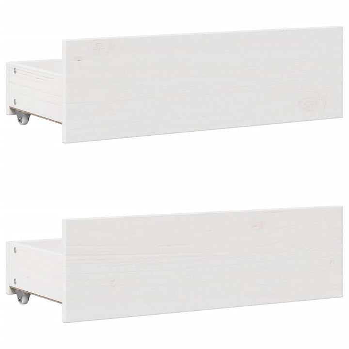 seng med reol uden madras 75x190 cm massivt fyrretræ hvid
