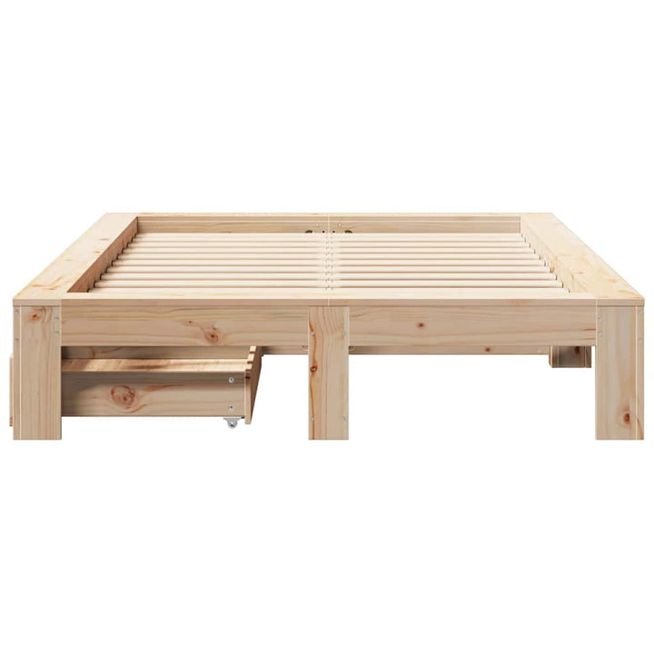 sengeramme uden madras 120x200 cm massivt fyrretræ