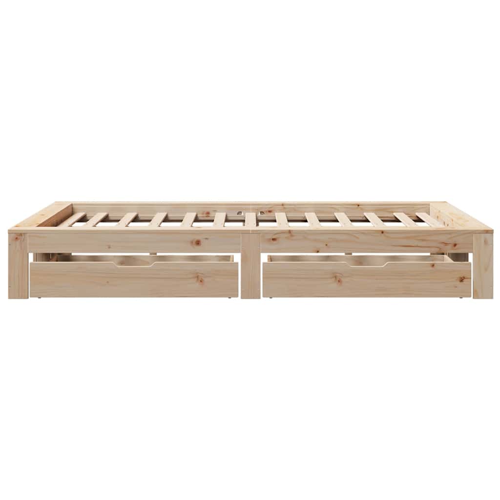 sengeramme uden madras 120x200 cm massivt fyrretræ