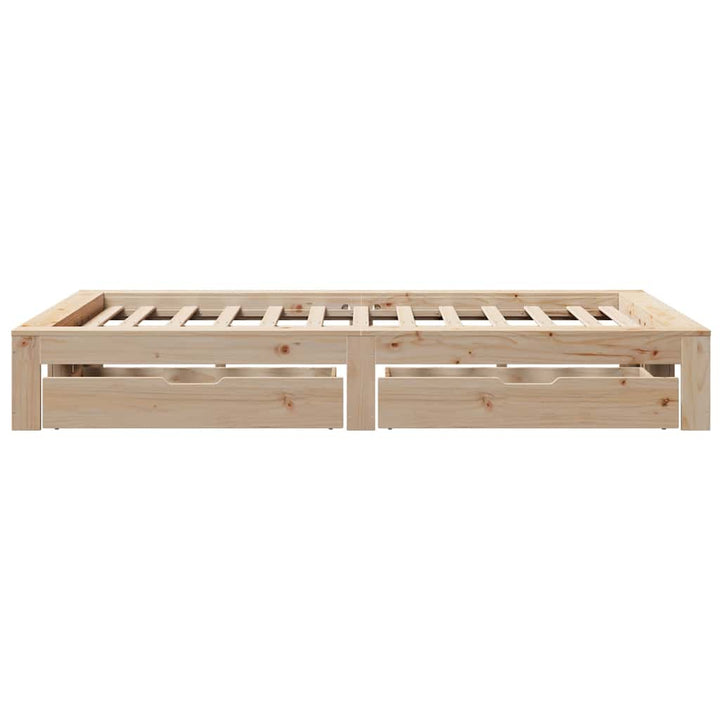 sengeramme uden madras 120x200 cm massivt fyrretræ