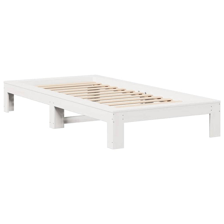 sengeramme uden madras 90x190 cm massivt fyrretræ hvid